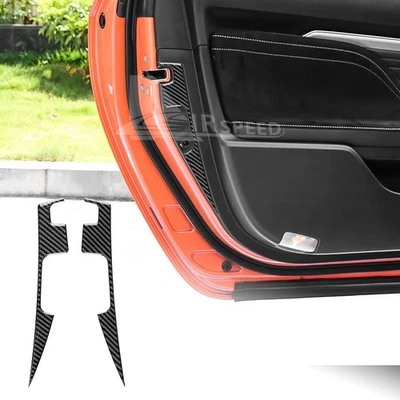 Pegatinas de panel de bloqueo de puerta de fibra de carbono para Lexus RC300 RC350 RC200T 2015-2025 Foto 1 de 4