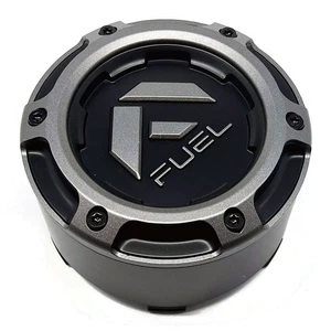 Fuel Center Cap F1005-49GD Matte Black and Gunmetal 8x170/180, Short Cap - Picture 1 of 6