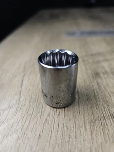 14mm Craftsman 3/8" Drive Socket Chrome Shallow 12pt New W/O Box CMMT44305 - Bild 1 von 2