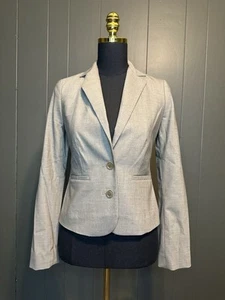 Club Monaco Greige Grey Beige Wool Blend Blazer Pinstripe 2 - Picture 1 of 9