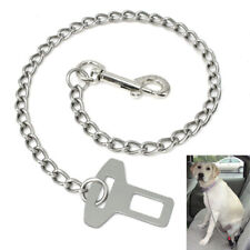 Stainless Steel Dog Car Seat Belt Leash Pet Safety Chain Lead Clip for Harness