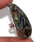 925 Silver Plated-stick Agate Ethnic Handmade Gemstone Ring Jewelry Us Size-7 S3