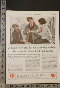 1925 BAUER BLACK FIRST AID KIT JUNIOR MEDICAL LEGION DOCTOR MEDICINE AD [[SKU] - Picture 1 of 1