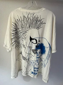ED HARDY x Siberia Hills ZOMBIE PUNK Camiseta XL Camiseta Blanca/Crema HOMBRE - Imagen 1 de 15