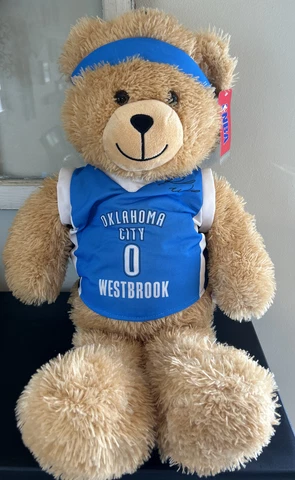 Russel Westbrook OKC Thunder 27” Plush Teddy Bear Basketball Jersey NWT Cover