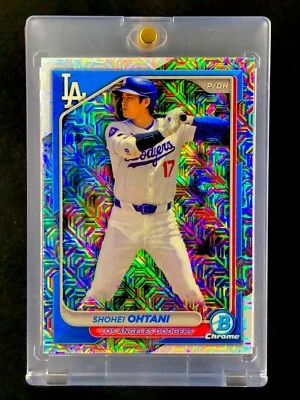 SHOHEI OHTANI SILVER MOJO REFRACTOR Bowman Chrome Holo WORLD SERIES - DODGERS - Image 1 of 4