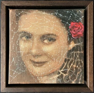 'STELLA PARSONS' (20th/21st C) 'GLIMPSES THROUGH GOSSAMER' OIL PORTRAIT PAINTING - Picture 1 of 11