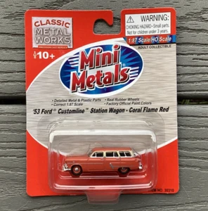 CLASSIC METAL WORKS 1/87 HO 1953 FORD CUSTOMLINE STATION WAGON RED # 30310 F/S - Picture 1 of 16