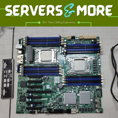 Placa madre de servidor ATX extendida Supermicro X9DRH-7F Dual XEON LGA2011 con BBU RAID Foto 1 de 4