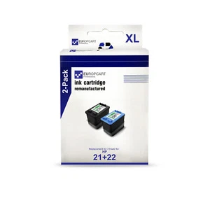 2x Europcart Tinte 1+1 kompatibel für HP D-1455 D-2445 F-4172 F-4185 F-370 - Bild 1 von 3
