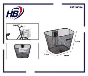 Cestino Portapacchi Anteriore Manubrio Bicicletta Bici Metallo Nero 94314 dfh - Imagen 1 de 1