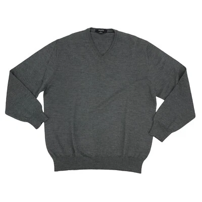 Suéter de Lana Giorgiolini Para Hombres XL Extra Grande Gris Cuello en V Pullover Hecho en Italia Foto 1 de 4
