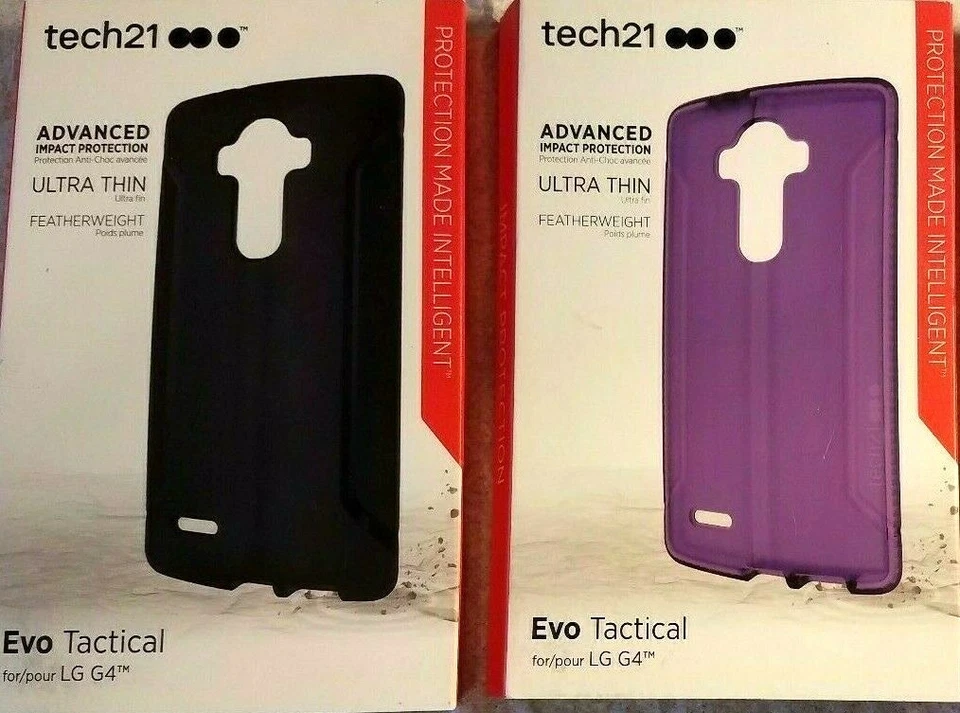 New Original Tech21 Evo Tactical Flex Shock Case For LG G4 - Purple / Black ! - Image 1 of 1
