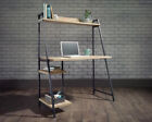 Teknik Office Industrial Style Bench with elevated Shelf has a durable black met