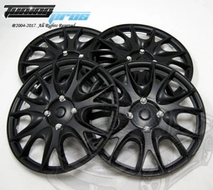 4pcs Qty 4 Wheel Cover Rim Skin Cover 17" Inch, Style 533 17" Hubcap Matte Black - Picture 1 of 4
