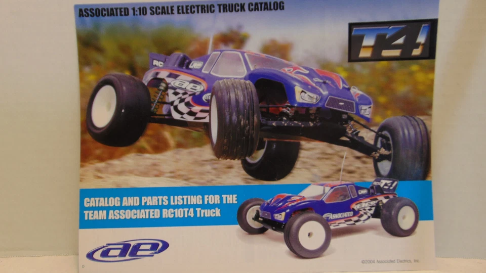 Vintage 2004 Team Associated RC10T4  Brochure/Parts Explosion/Parts List - Image 1 of 2