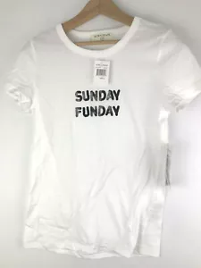 Bow & Drape T Shirt Size S Sunday Funday Sequin Football Top Womens NEW n - Picture 1 of 7