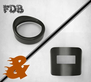 Fit H-D 2008-18 TOURING Real Carbon Fiber Headlight Trim Ring& Tail Light Cover - Imagen 1 de 12