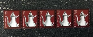 2005USA #3759 3c Silver Coffeepot - PNC Coil Number Strip of 5 (#S1111) - Picture 1 of 2