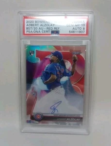 ADBERT ALZOLAY 2020 Bowman's Best - Best of 2020 RC Auto 10/10 SP Refractor PSA - Picture 1 of 3