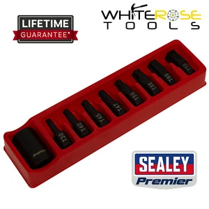 Sealey TRX-Star* Bit & Holder Set 9pc 1/2"Sq Drive Premier Impact - Picture 1 of 4