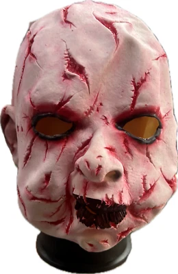 Scarface Latex Mask Halloween Scary Bald Blood Scar Mask Horror Bloody Costume - image 1 of 2