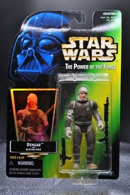 Figura de acción Kenner 1997 Star Wars Power of the Force Dengar con rifle bláster Foto 1 de 2