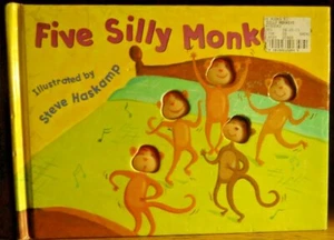 Five Silly Monkeys HC Illustrated by Steve Haskamp Board Book 2003 - Picture 1 of 2