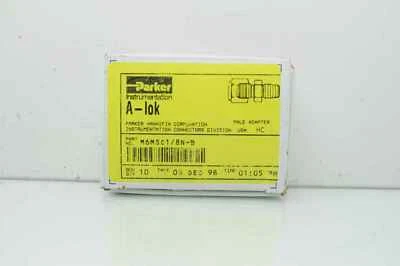 10 NIB Parker M6MSC1/8N-B / A-LOK Tube NPT Male Connector / 6mm- 1/8NPT - Image 1 of 4