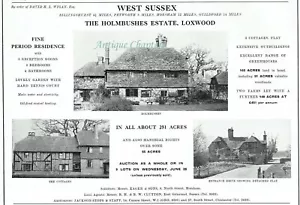 Holmbushes Estate Loxwood West Sussex Estate Agent detalles de ventas 1961 anuncio - Imagen 1 de 2