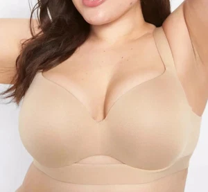 Sujetador Balconette Cacique 42F Comfort Bliss Ligeramente Forrado Beige Desnudo Con Aros - Imagen 1 de 13