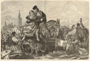 The fair at Seville, by J. A. Philip & R. Ansdell. Spain 1859 old print - Picture 1 of 1