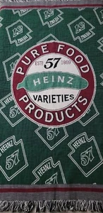 Heinz 57 Sorten Pure Food Produkte Retro Logo Überwurf Decke 50x37" Ketchup - Bild 1 von 3