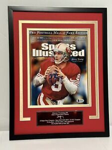 Steve Young signed 8 x 10 Sports Illustrated Photo Framed/nameplate Beckett COA