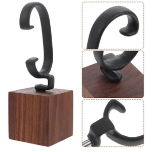 Wood Base Watch Display Stand Bracket Stand Rack C Ring Watch Display Prop New - Picture 1 of 12