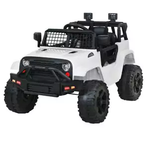 NNEDSZ Kids Ride On Car Electric 12V Car Toys Jeep Battery Remote Control White - Picture 1 of 7