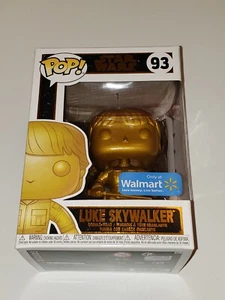 Funko POP! Disney's Star Wars Luke Skywalker Gold #93 Walmart Exclusive Figure ^ - Picture 1 of 9