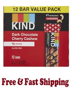 KIND Bars, Dark Chocolate Cherry Cashew + Antioxidants, Gluten Free, 1.4 Ounce ( - Picture 1 of 1