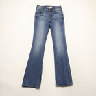 SO Womens Juniors Size 3/26 Blue Bootcut Leg Low Rise Medium Wash Stretch Jeans