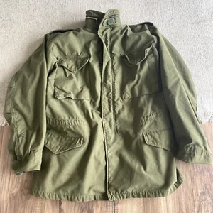 1969 VINTAGE US ARMY MILITARY M-65 OG-107 FIELD JACKET COAT Medium Long READ - Picture 1 of 8