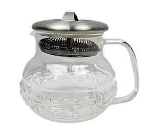 Teavana Klarglas Teekanne mit Edelstahleinsatz Sieb hält 4 Tassen - Bild 1 von 4