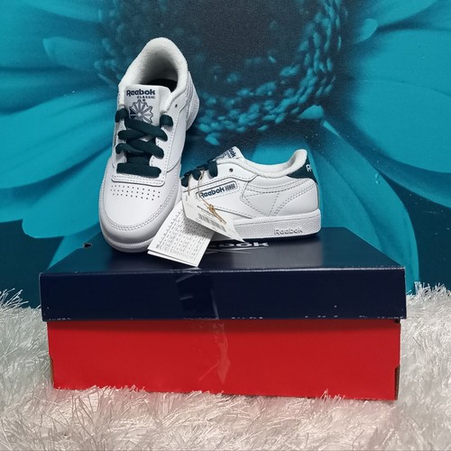 Reebok Club C Scarpe da ginnastica per bambini bianco pino di mezzanotte (più taglie disponibili)