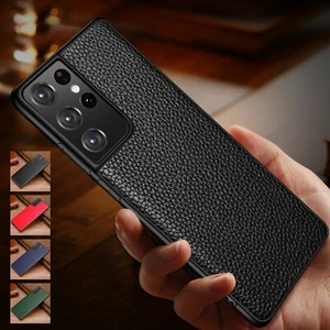 Funda ajustada delgada de cuero suave delgada para Samsung Galaxy S22 S21/S21 Plus/Ultra lujo - Imagen 1 de 9