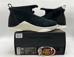 DS NEW AIR JORDAN XV 15 PSNY Size 12 2017 Authentic Retro Rare OG Black Suede - Picture 1 of 9