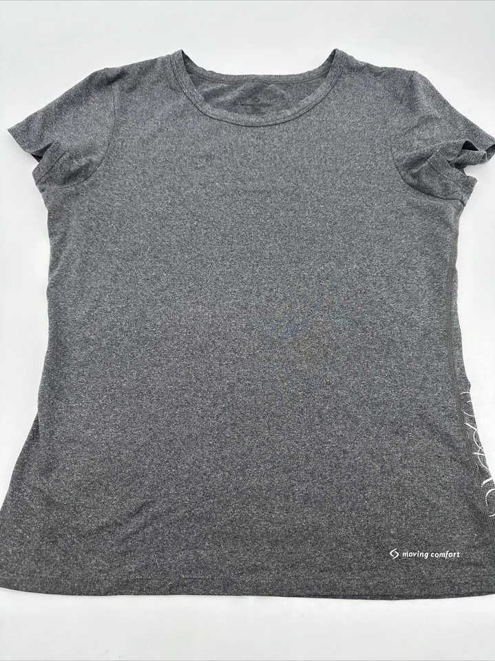 Moving Comfort T-Shirt Women Small Gray Graphic Print…#6719 - Image 1 of 4