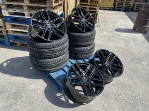 JAGUAR F PACE 22 "SVR 575 EDITION SHURIKEN STYLE ALLOY WHEELS + TYRES - Picture 1 of 10