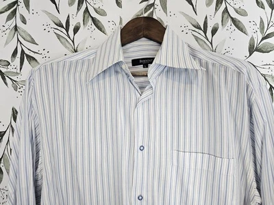 Vestido Camisa Bernini Beverly Hills Blanco y Azul Para Hombre Talla L  Foto 1 de 4