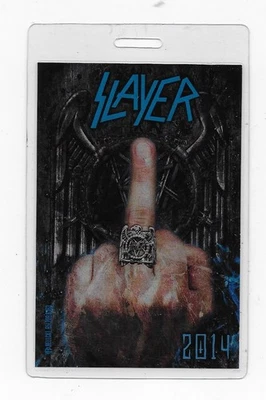 SLAYER 2014 TOUR TENDENCIAS SUICIDAS EXODUS CONCIERTO VIP LAMINADO BACKSTAGE PASS Foto 1 de 2