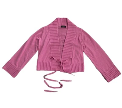Suéter Cárdigan Luisa Spagnoli 100% Pura Lana Virgen Marca Rosa Talla S Italia Foto 1 de 4
