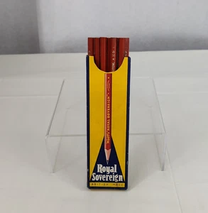 VTG 8 Wolff's Royal Sovereign Red Pencils w/ Box Advertising PAT. NO. 402534 - Picture 1 of 11